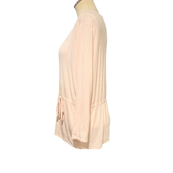 J. Crew NWT Top S Womens Pink Cinch Waist Side Tie 3/4 Sleeve Shirt Size Small - Picture 4 of 9